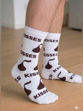 Hershey’s kisses crazy Socks 6/12 Men & Women Favorite Candy Prints Funny